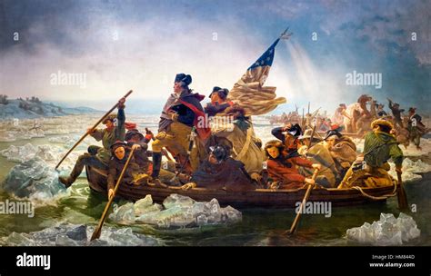 “The Washington Crossing the Delaware”  A Monumental Tableau of Patriotism and Chiaroscuro Mastery!